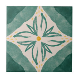 Azulejo Colección de mosaicos verdes y amarillos de MHN