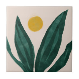 Azulejo Colección de mosaicos verdes y amarillos de MHN