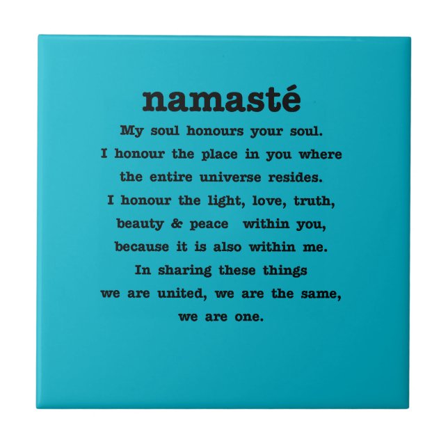 Azulejo Colección de Namaste (Frente)