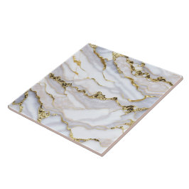 Azulejo Colección de oro blanco de mármol Agate