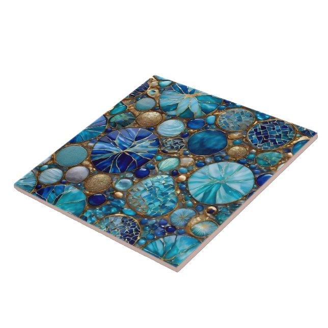 Azulejo Colección de oro de Ocean Blue popular (Lado)