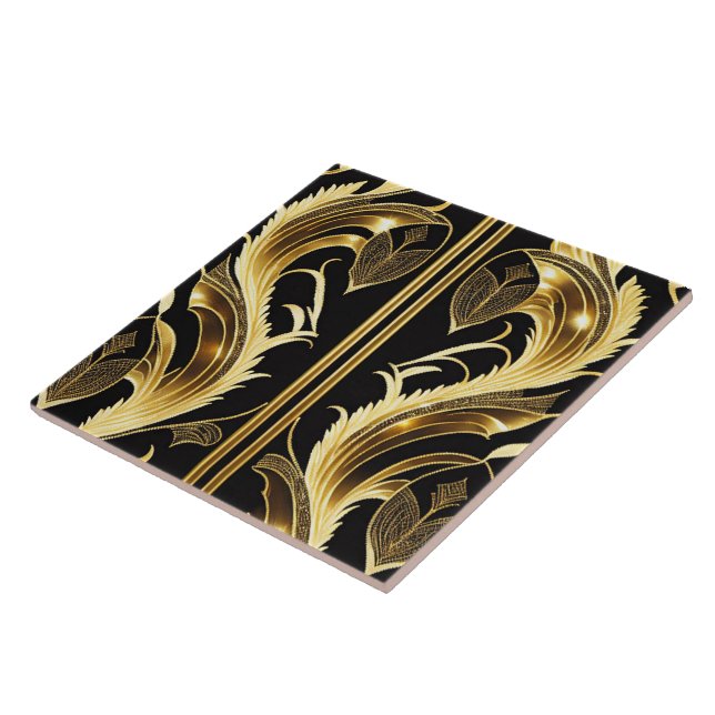 Azulejo Colección de oro negro de estilo Art Deco (Lado)