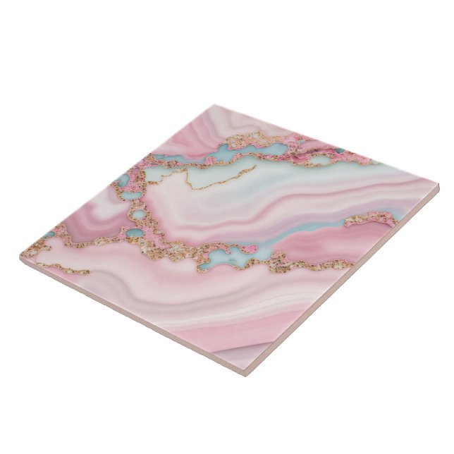Azulejo Colección de oro rosa rosa rosa azul de Mármol Aga (Lado)