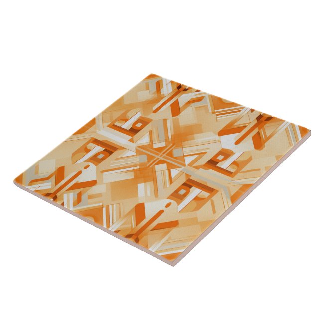 Azulejo Colección de roce de ápricot con encanto de coral (Lado)