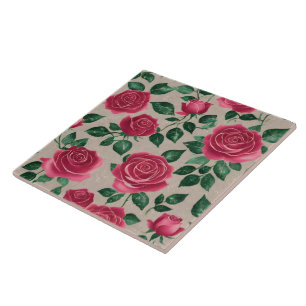 Azulejo Colección de Rosas de linea hermosa de moda