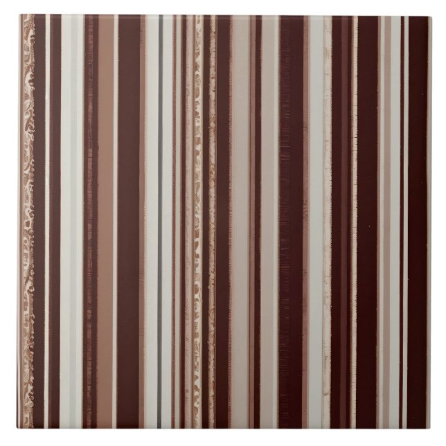 Azulejo Colección de textura de línea blanca marrón de luj (Frente)