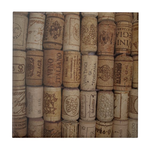 Azulejo Colección del corcho del vino de Italain (Frente)