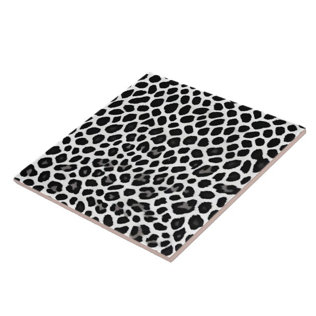Azulejo Colección elegante de Leopardo Blanco de lujo popu (Lado)