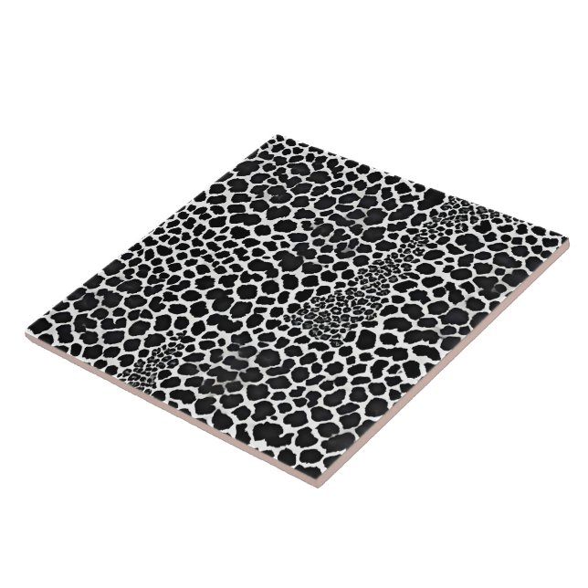 Azulejo Colección elegante de Leopardo Blanco Moderno de l (Lado)