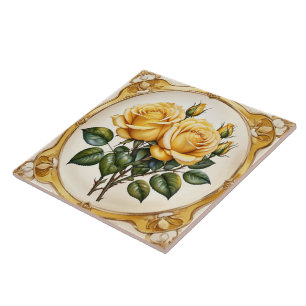 Azulejo Colección elegante y moderna de rosa amarillo