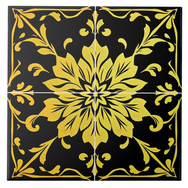 Azulejo Colección floral elegante y de lujo (Frente)