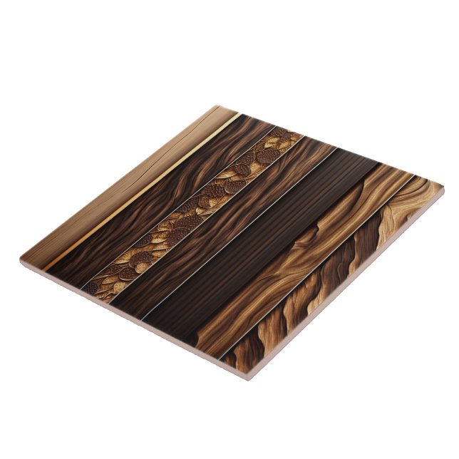 Azulejo Colección Lamperia de Arte Moderno de Madera Dorad (Lado)