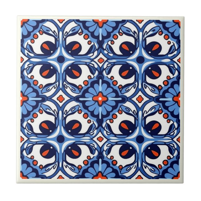 Azulejo Colección mexicana de talavera cerámica (Frente)