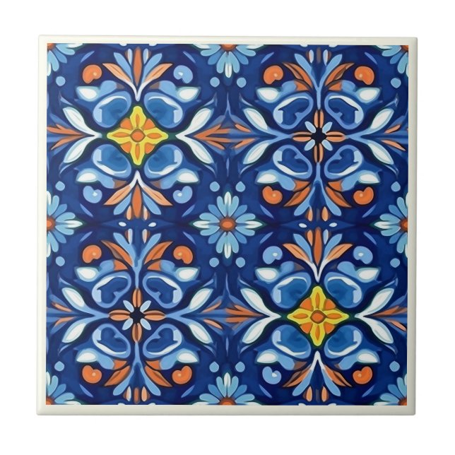 Azulejo Colección mexicana de talavera cerámica (Frente)