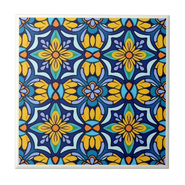 Azulejo Colección mexicana de talavera cerámica (Frente)