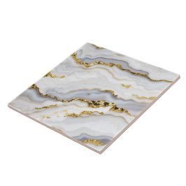 Azulejo Colección moderna de oro blanco de mármol Agate