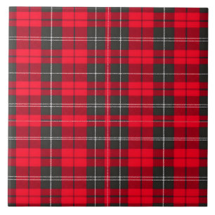 Azulejo Colección moderna de tartán tradicional rojo