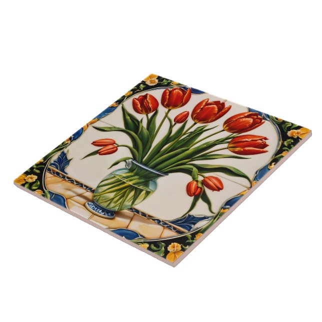Azulejo Colección moderna de Tulips (Lado)