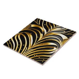 Azulejo Colección popular de arte del oro negro