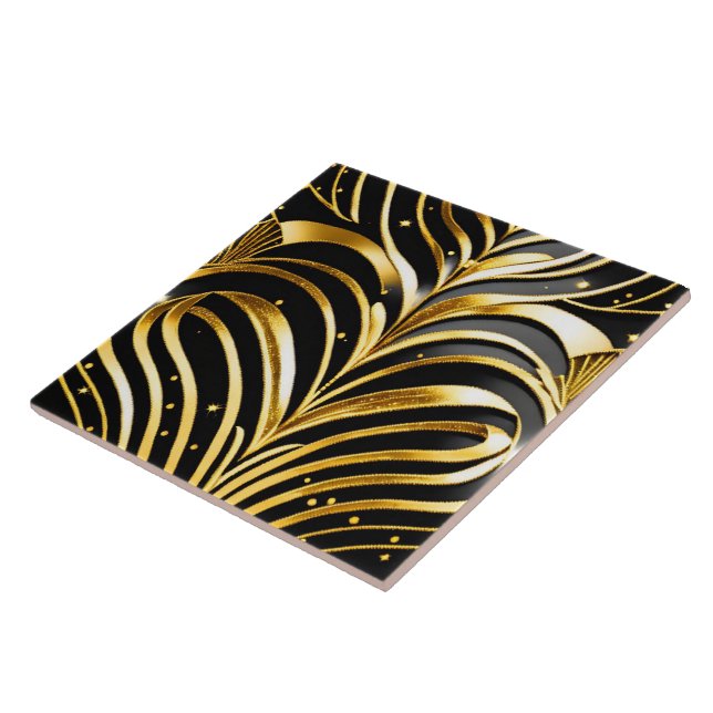 Azulejo Colección popular de arte del oro negro (Lado)