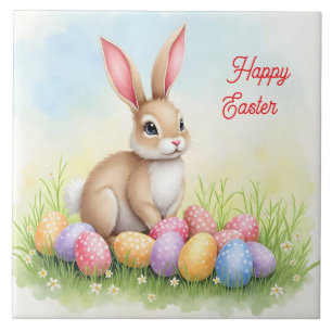 Azulejo Colección Popular de Conejito de Pascua y Huevos L