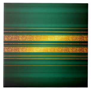 Azulejo Colección popular de lona de lujo de oro verde
