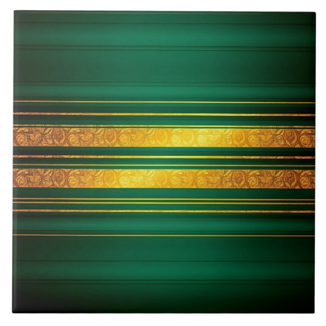 Azulejo Colección popular de lona de lujo de oro verde (Frente)