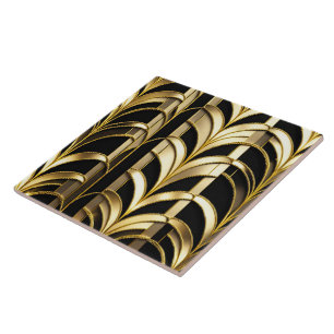 Azulejo Colección popular del arte del oro negro