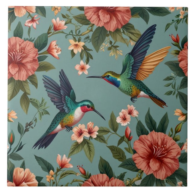 Azulejo Colibrí  (Frente)