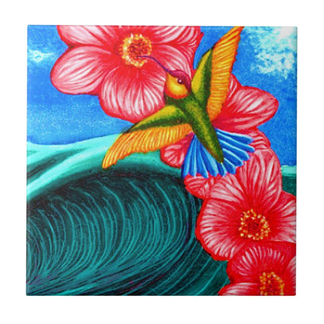 Azulejo Colibrí Océano (Frente)