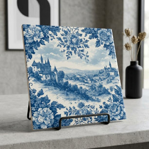 Azulejo Colinas onduladas del país Paisaje francés Nubes a