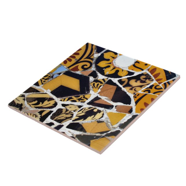 Azulejo Collage artístico de Teja-Brown quebrado (Lado)