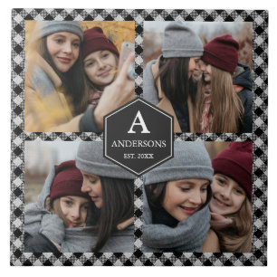 Azulejo Collage de fotos de susurro negro en polvo