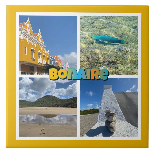 Azulejo Collage de fotos Escenario Bonaire (Frente)