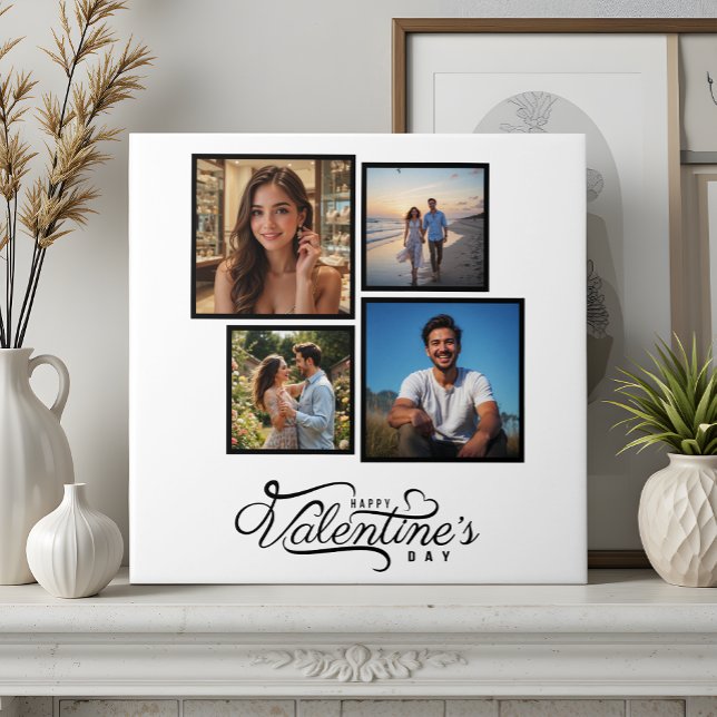 Azulejo Collage de fotos moderno Keepsake Valentines Gift (Subido por el creador)