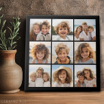 Azulejo Collage de fotos negro de Instagram con 9 fotos cu<br><div class="desc">¡Usa tus fotos sin marcos para crear tu propia pieza de arte! Añade tus fotos e instantáneas favoritas a esta tira para un divertido guardián de la memoria. Una forma artística de mostrar tus mejores fotos para compartir fotos.</div>