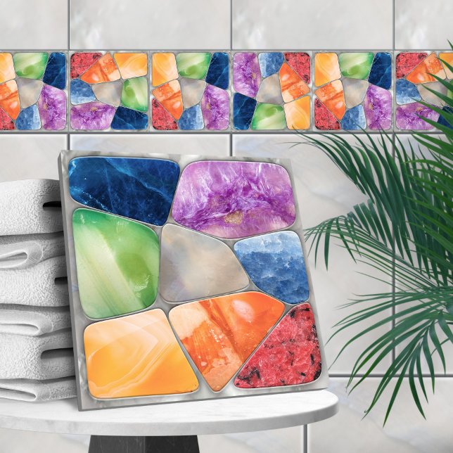 Azulejo Collage de gemstones Mosaic (Subido por el creador)