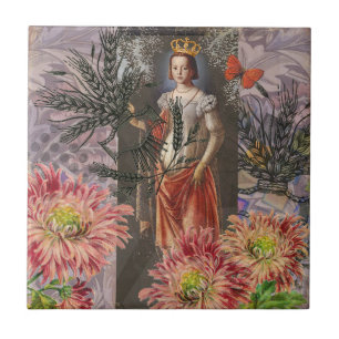 Azulejo Collage de la Diosa Celestial Virgo: Celestial Vin
