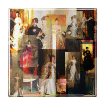 Collage de retrato de sargento John Singer rojo y 