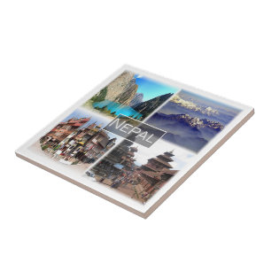 Azulejo Collage de ZNP009 NEPAL, Asia,