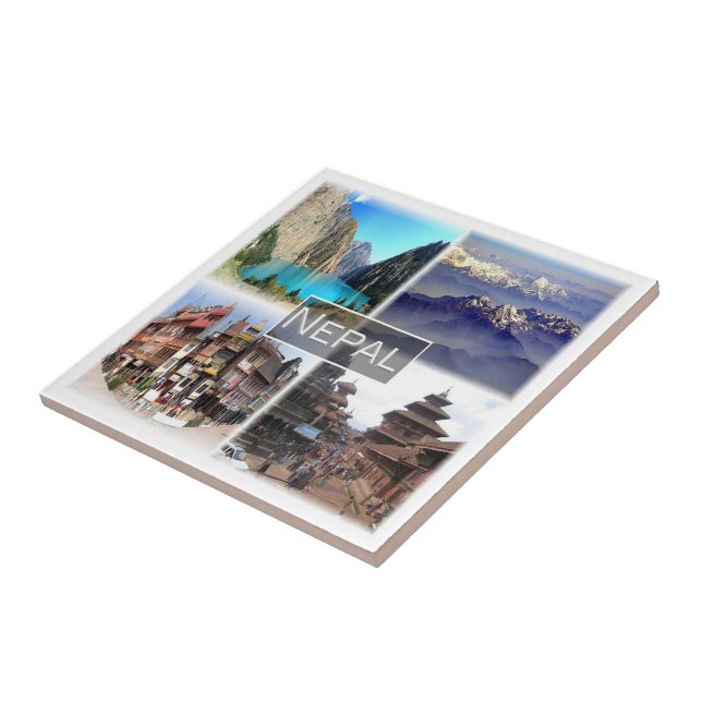 Azulejo Collage de ZNP009 NEPAL, Asia, (Lado)