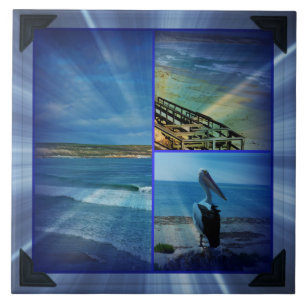 Azulejo Collage Pelican Beach Sparkle,