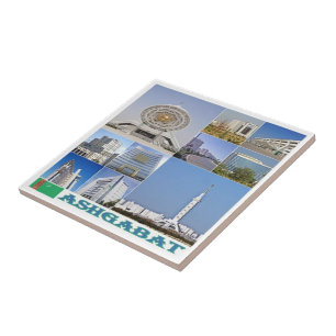 Azulejo collage zTM003 de ASHGABAT, Turkmenistán,