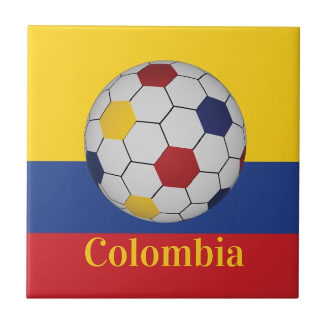Azulejo Colombia Soccer Poster (Frente)