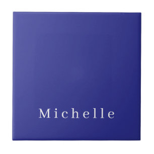 Azulejo Color Azul Profundo Plano Moderno Minimalista Nomb