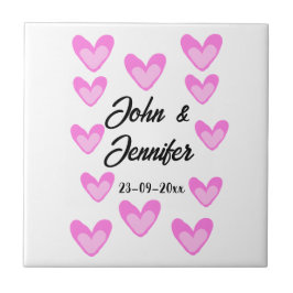 Azulejo color blanco simple estilo de texto mínimo boda pi