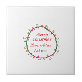 Azulejo color de agua floral rojo floral corona alegre Nav