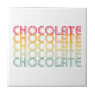 Azulejo Color del arcoiris del chocolate retro