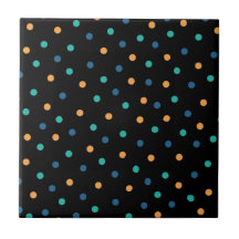 Color del fondo negro Patrón Polkadot
