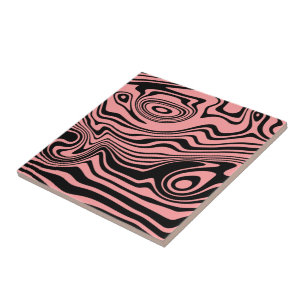 Azulejo Color negro y salmón retorcido - Personalizable